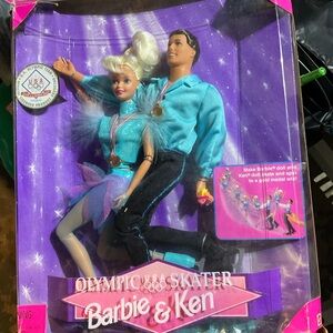Barbie & Ken Olympic Skater Dolls 1998 box damage